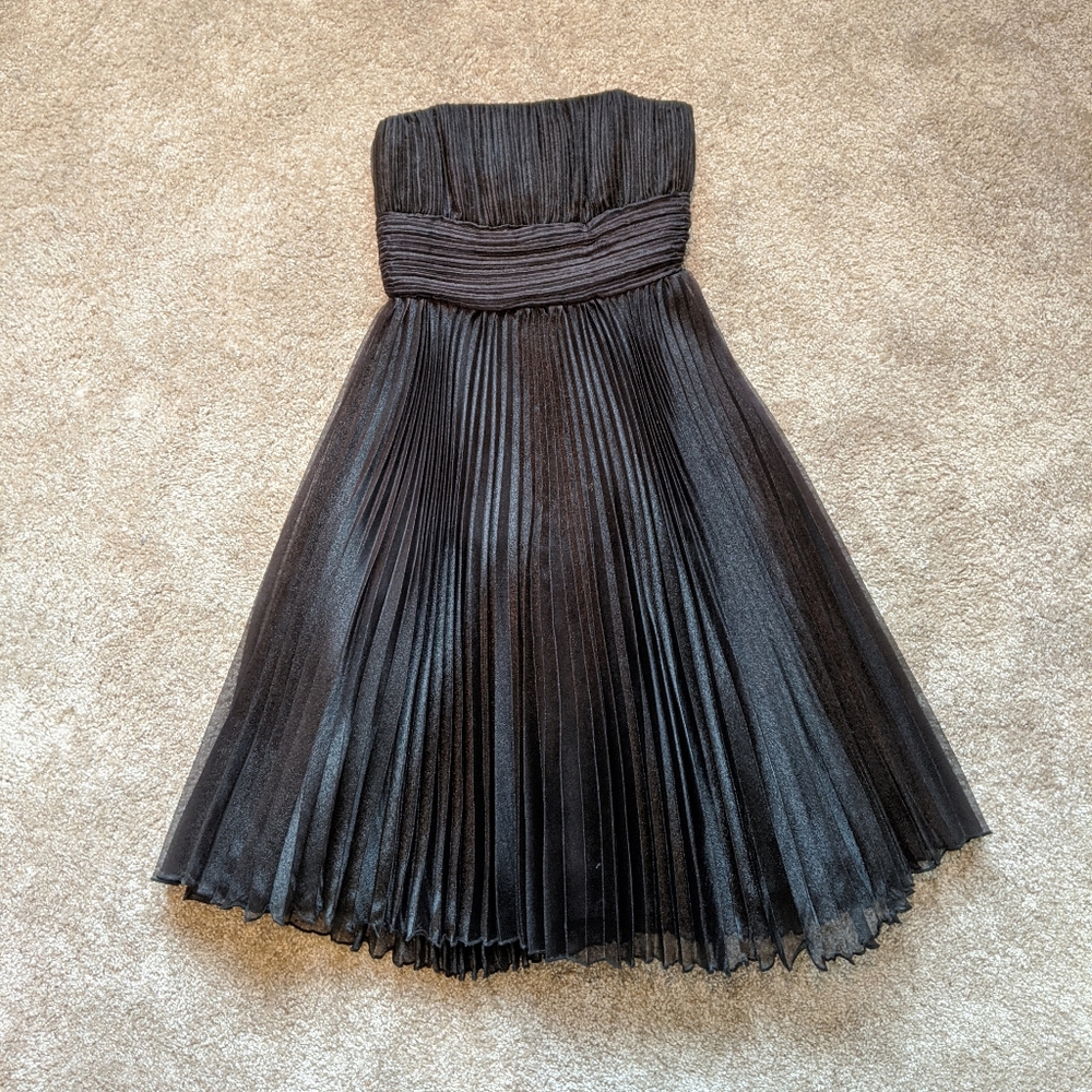 Black strapless vintage cocktail dress